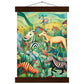 Rainbow Menagerie Matte Paper Poster with Hanger