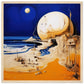 The Moon Fell And It's Made Of Cheese Matte Paper Wooden Framed Poster