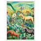 Rainbow Menagerie Matte Paper Wooden Framed Poster