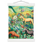 Rainbow Menagerie Matte Paper Poster with Hanger