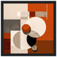 Abstract in Orange Matte Paper Wooden Framed Poster