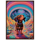 Small Dog Big World Matte Paper Wooden Framed Poster