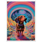 Small Dog Big World Matte Paper Wooden Framed Poster