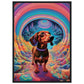 Small Dog Big World Matte Paper Wooden Framed Poster