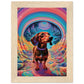 Small Dog Big World Matte Paper Wooden Framed Poster