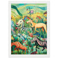 Rainbow Menagerie Matte Paper Wooden Framed Poster