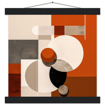 Abstract in Orange Matte Paper Poster with Hanger