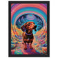 Small Dog Big World Matte Paper Wooden Framed Poster