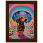 Small Dog Big World Matte Paper Wooden Framed Poster