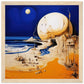 The Moon Fell And It's Made Of Cheese Matte Paper Wooden Framed Poster