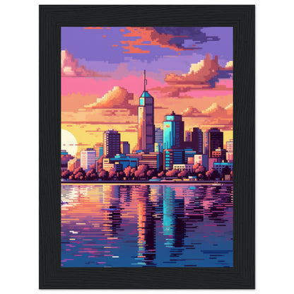 Pixelopolis Matte Paper Wooden Framed Poster