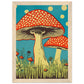 Fun-gus Matte Paper Wooden Framed Poster