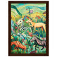 Rainbow Menagerie Matte Paper Wooden Framed Poster