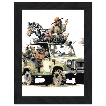 On The Hunt Matte Paper Wooden Framed Poster