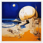 The Moon Fell And It's Made Of Cheese Matte Paper Wooden Framed Poster