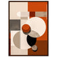 Abstract in Orange Matte Paper Wooden Framed Poster