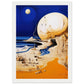 The Moon Fell And It's Made Of Cheese Matte Paper Wooden Framed Poster