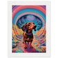 Small Dog Big World Matte Paper Wooden Framed Poster