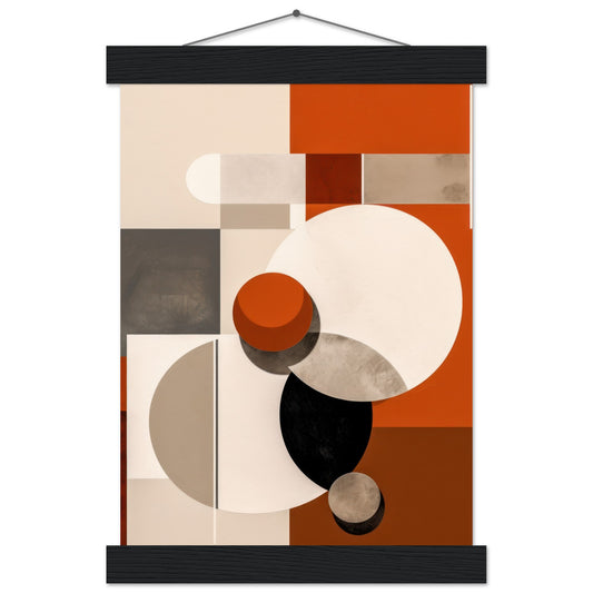 Abstract in Orange Matte Paper Poster with Hanger