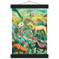 Rainbow Menagerie Matte Paper Poster with Hanger