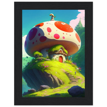 On Mushroom Hill Matte Paper Wooden Framed Poster