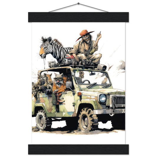 On The Hunt Matte Paper Poster with Hanger