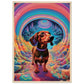 Small Dog Big World Matte Paper Wooden Framed Poster