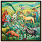 Rainbow Menagerie Matte Paper Wooden Framed Poster