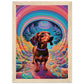 Small Dog Big World Matte Paper Wooden Framed Poster