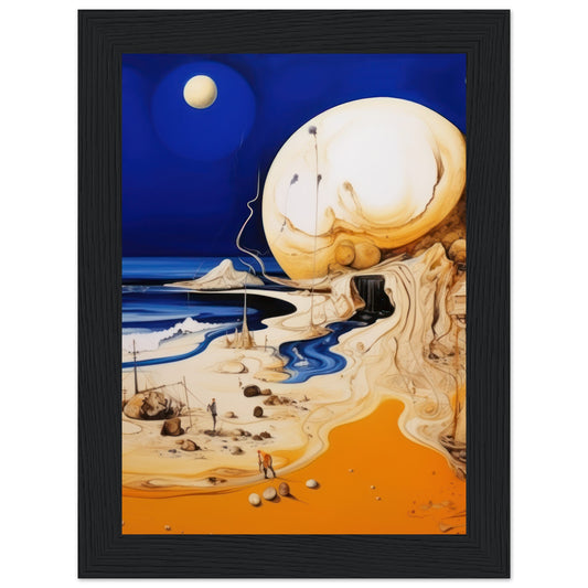 The Moon Fell And It's Made Of Cheese Matte Paper Wooden Framed Poster