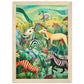 Rainbow Menagerie Matte Paper Wooden Framed Poster