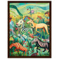 Rainbow Menagerie Matte Paper Wooden Framed Poster