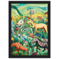 Rainbow Menagerie Matte Paper Wooden Framed Poster