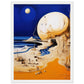 The Moon Fell And It's Made Of Cheese Matte Paper Wooden Framed Poster