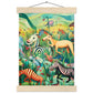 Rainbow Menagerie Matte Paper Poster with Hanger