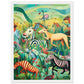 Rainbow Menagerie Matte Paper Wooden Framed Poster