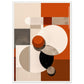 Abstract in Orange Matte Paper Wooden Framed Poster