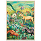 Rainbow Menagerie Matte Paper Wooden Framed Poster