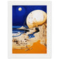 The Moon Fell And It's Made Of Cheese Matte Paper Wooden Framed Poster