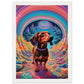 Small Dog Big World Matte Paper Wooden Framed Poster