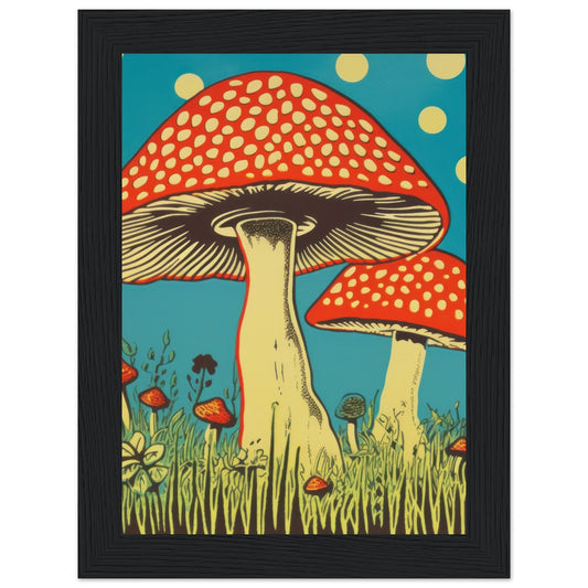 Fun-gus Matte Paper Wooden Framed Poster